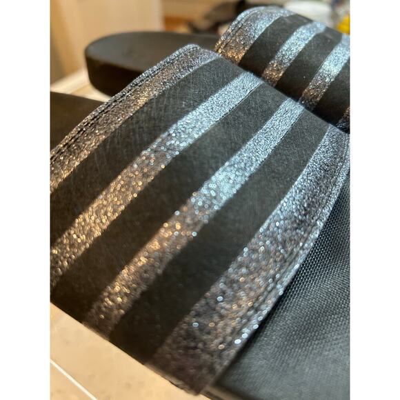 Adidas adilette NWT Sparkly Slides Women's Size 6 Sandals - Picture 4 of 6